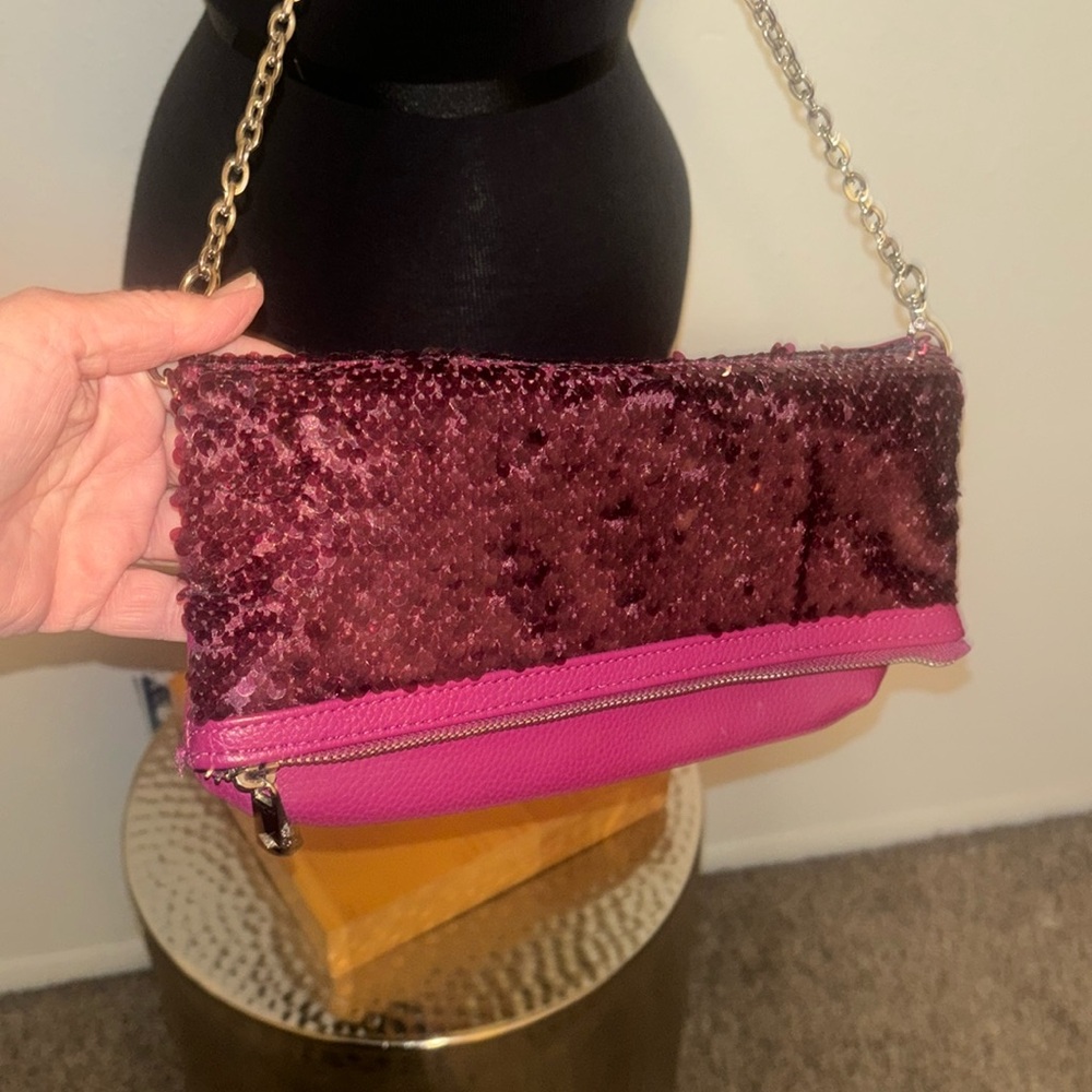 Thirty-One Pink Shoulder Bag with Chain Strap